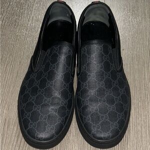 Gucci Men's Black Slip-On Shoes
